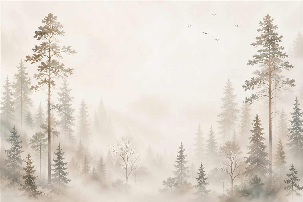 Fototapeten Wald im Nebel