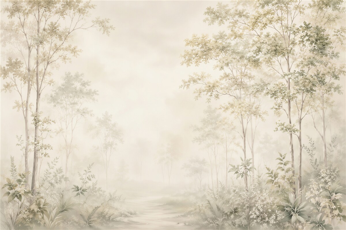 Fototapeten Waldnebel