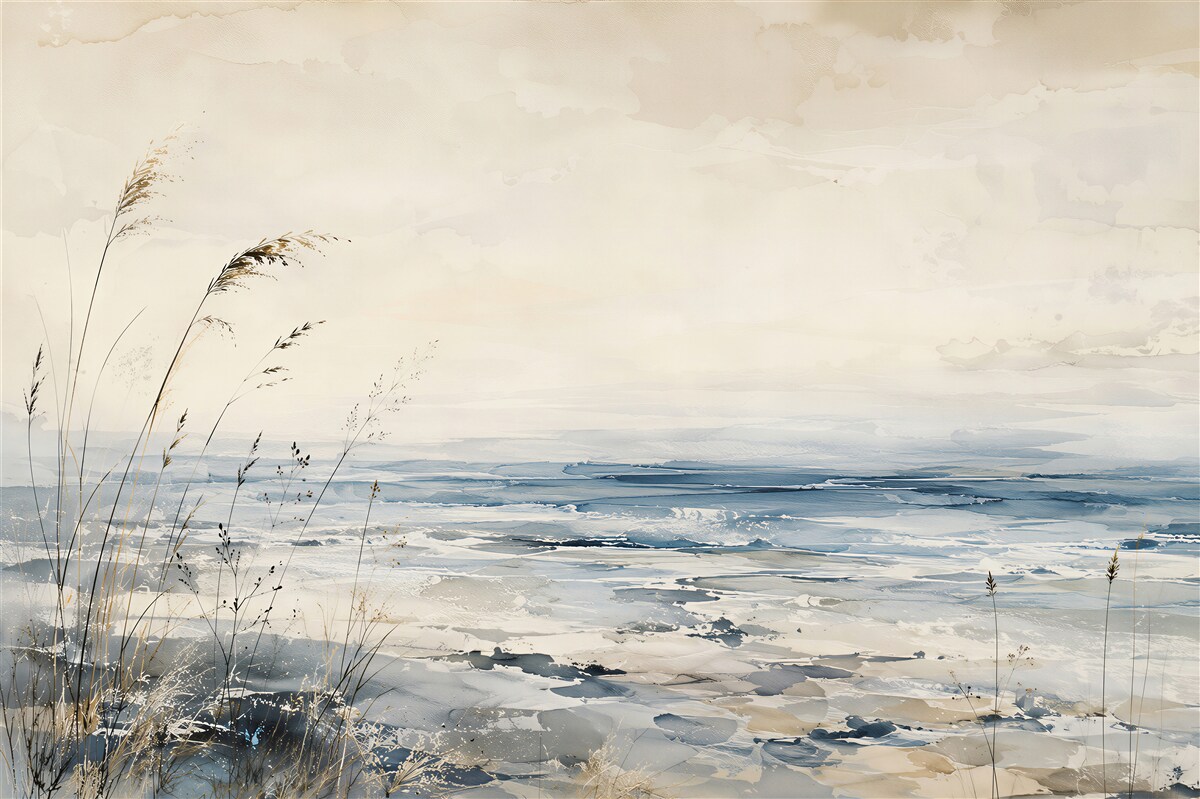 Fototapeten Aquarell Pastellmeer