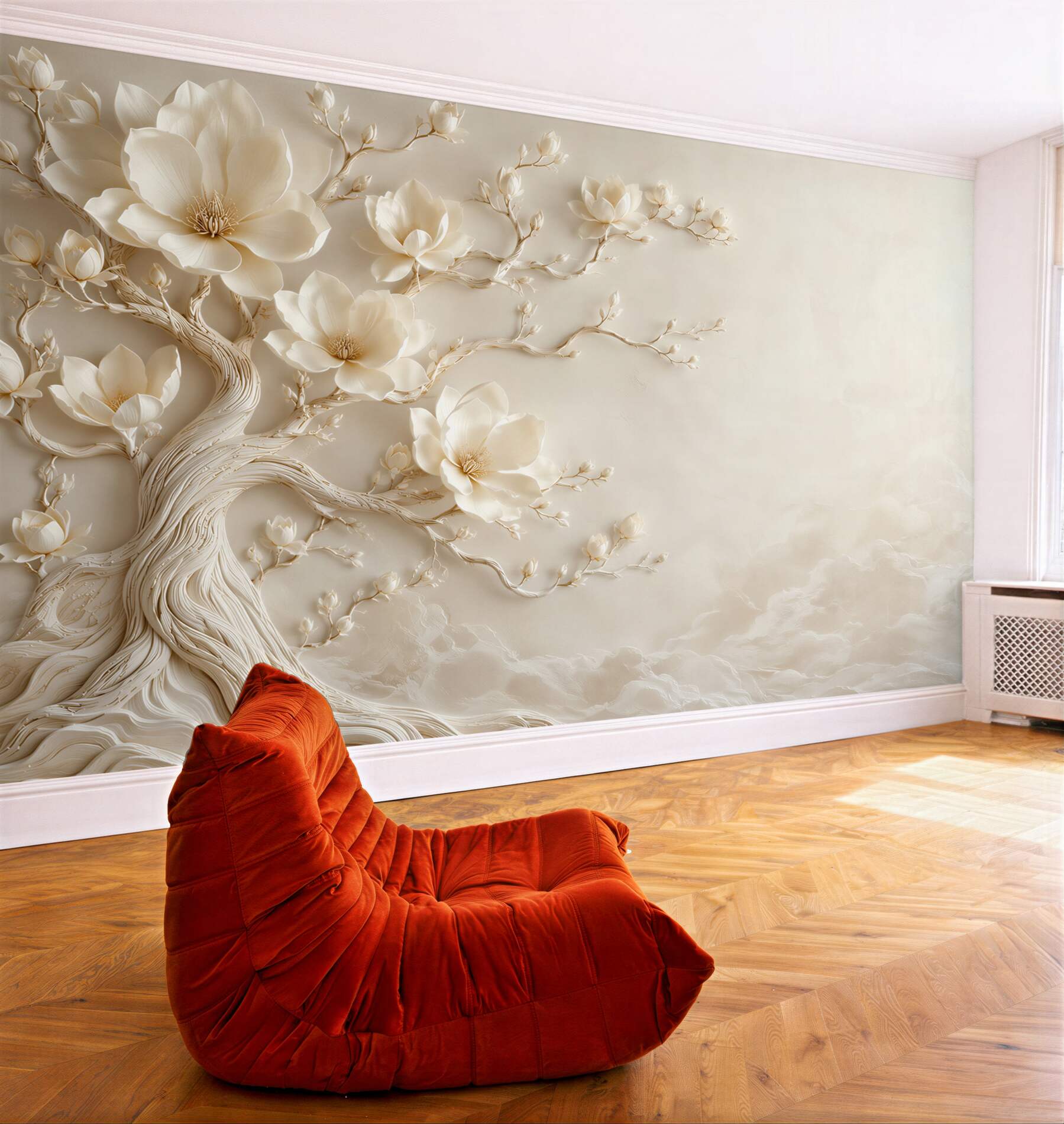 Fototapeten Zarte Magnolien 3D
