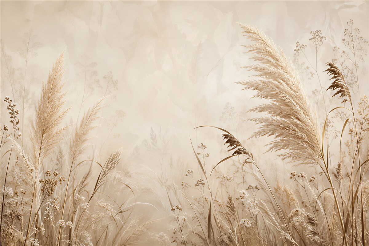 Fototapeten Wiese in Beige