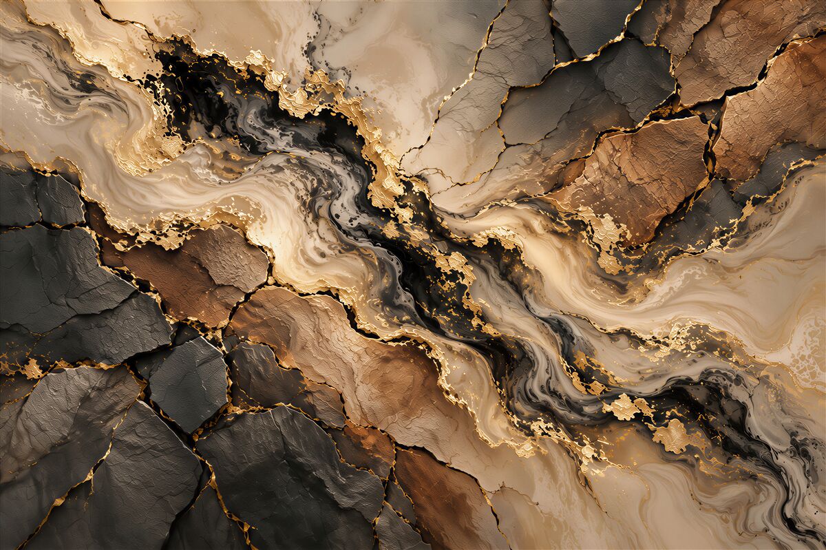 Fototapeten Spiegelung dunkler Wolken im Wasser