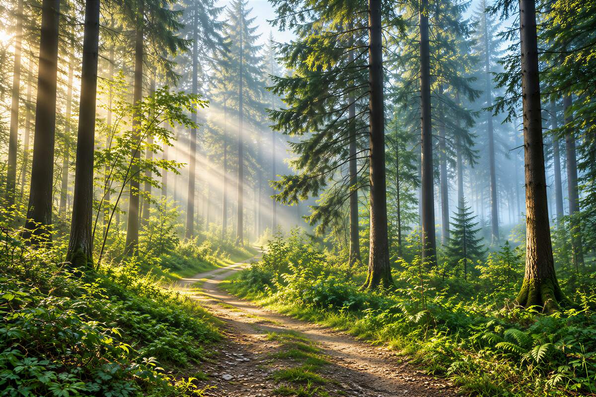 Fototapeten Kieferwald