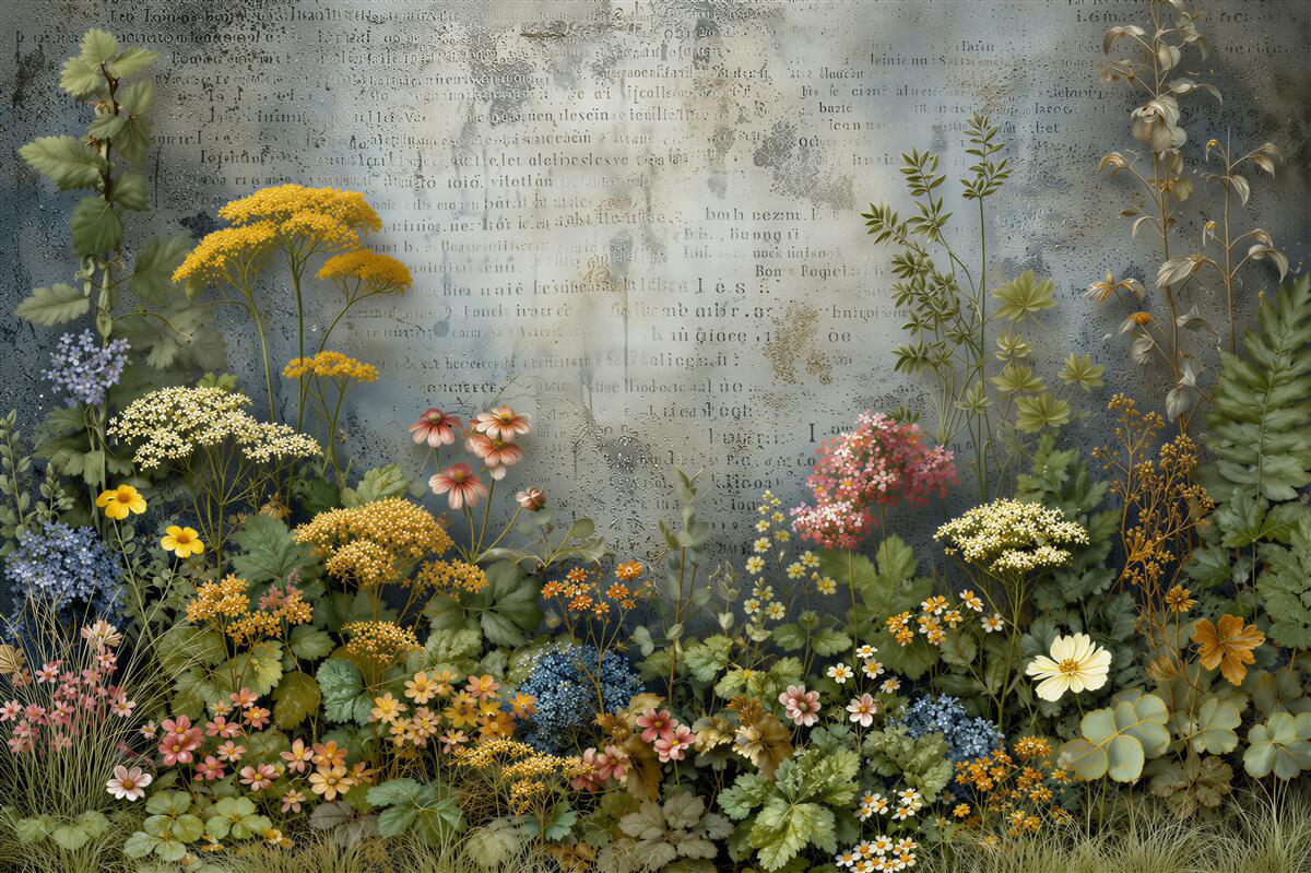 Fototapeten Wiesenblumen