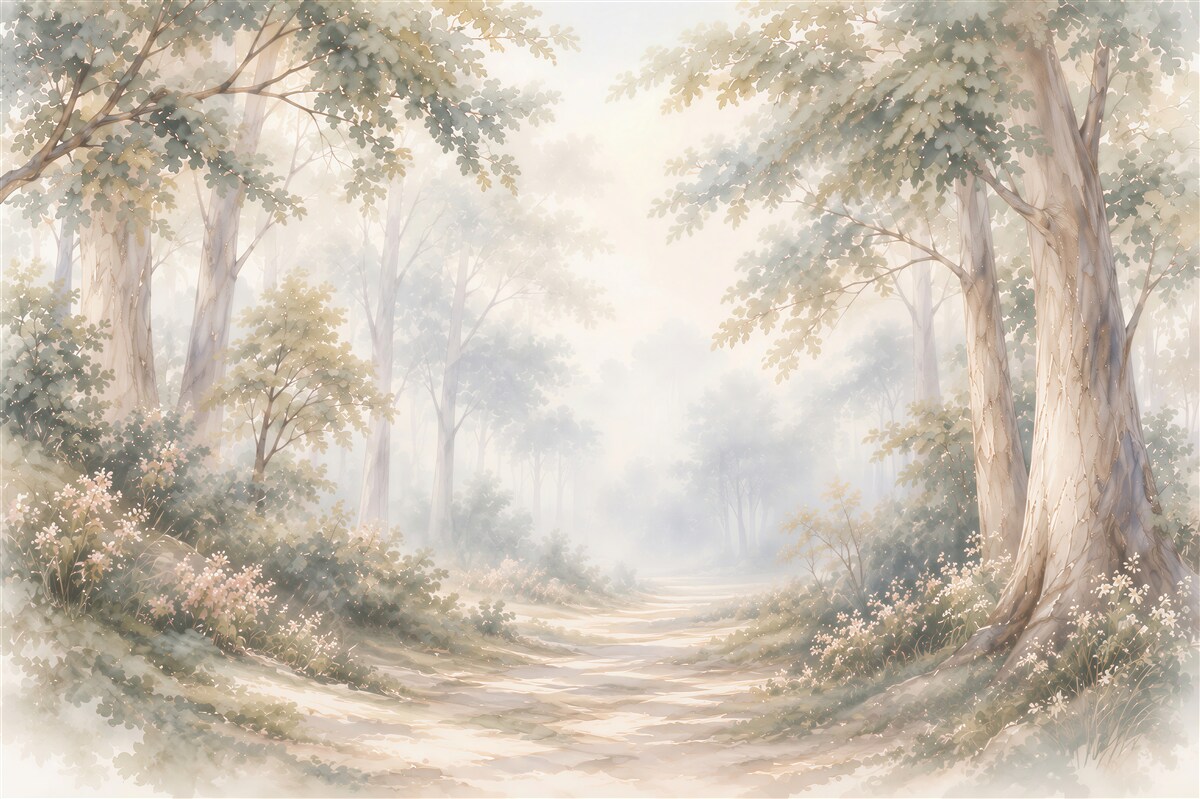 Fototapeten Wald im Nebel