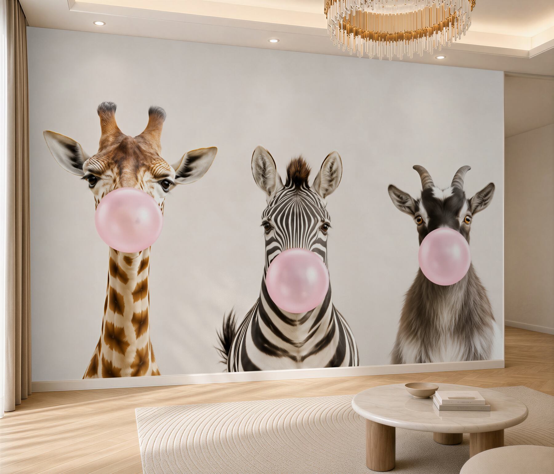Fototapeten Tiere mit Ballons