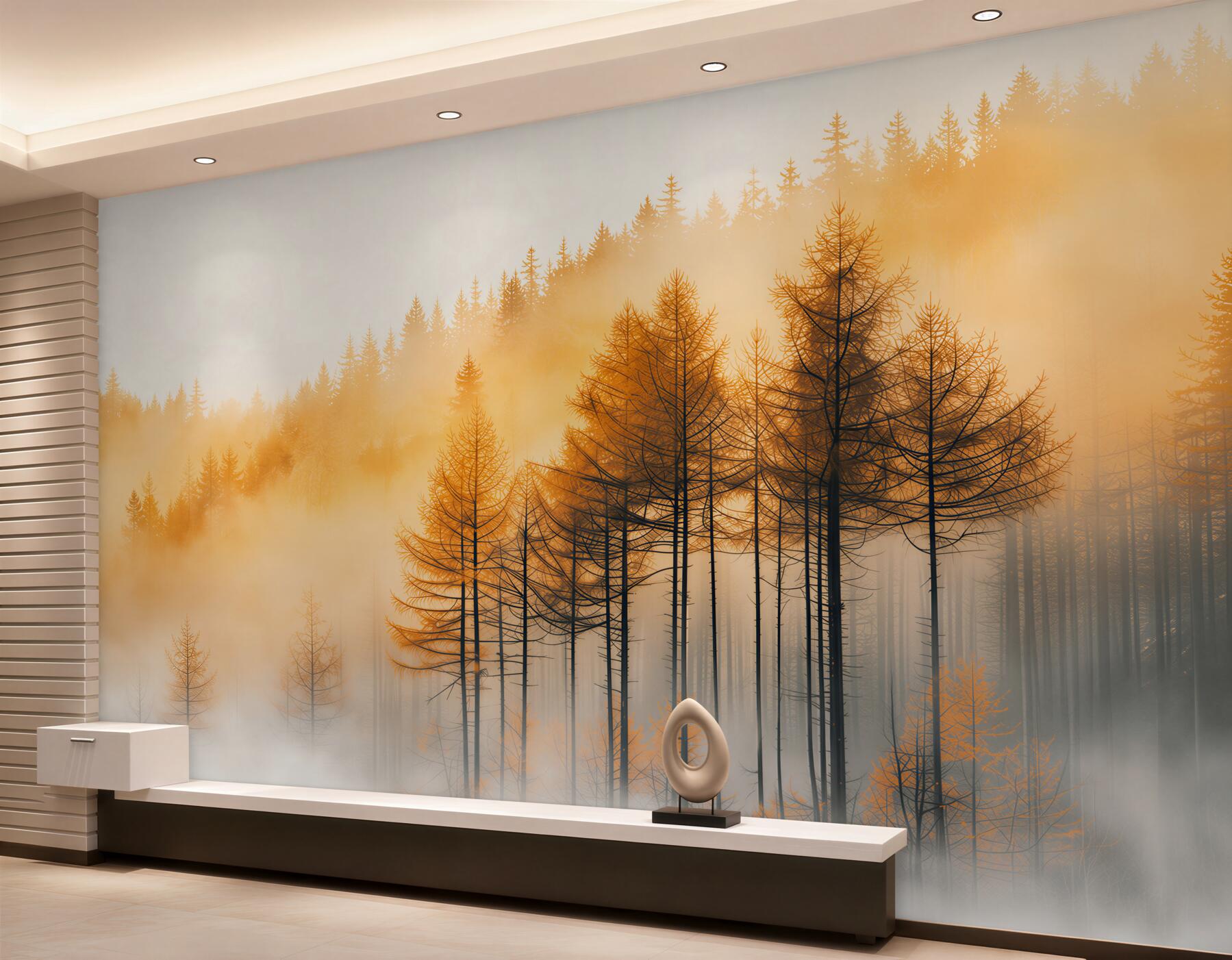 Fototapeten Wald im Nebel