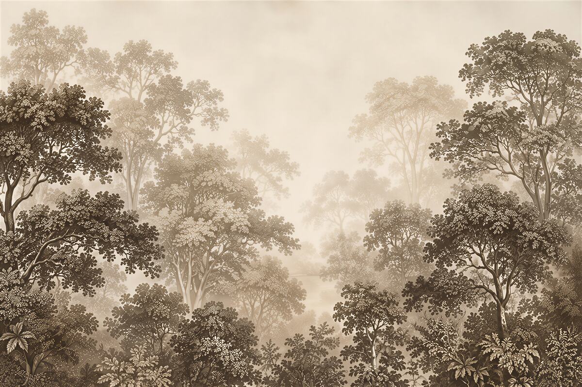 Fototapeten Wald im Nebel