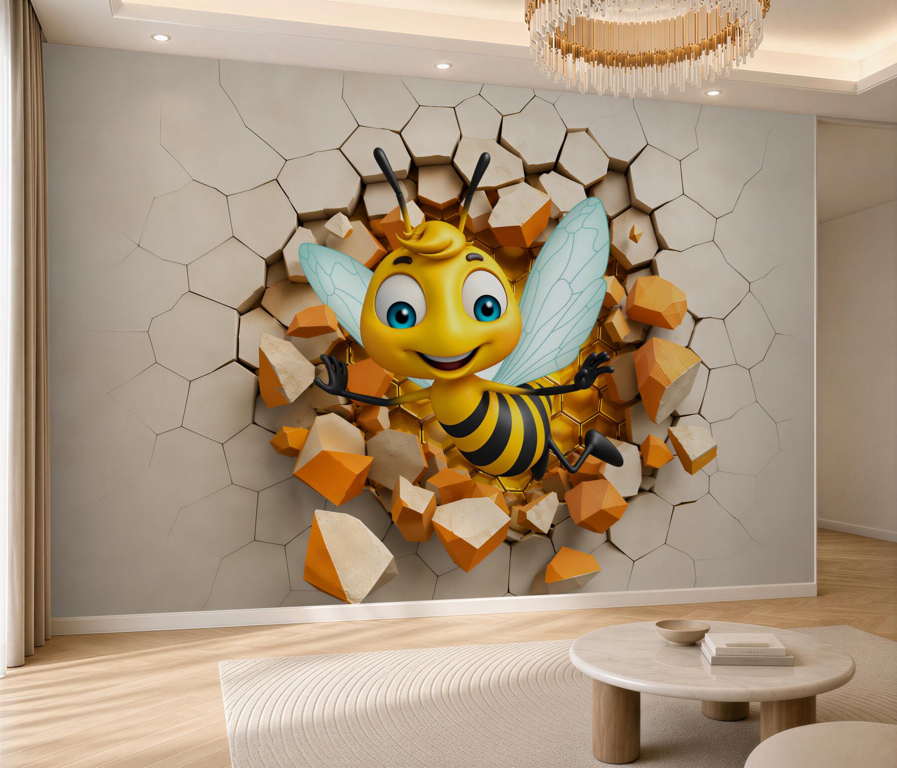 Fototapeten fröhliche Biene 3D
