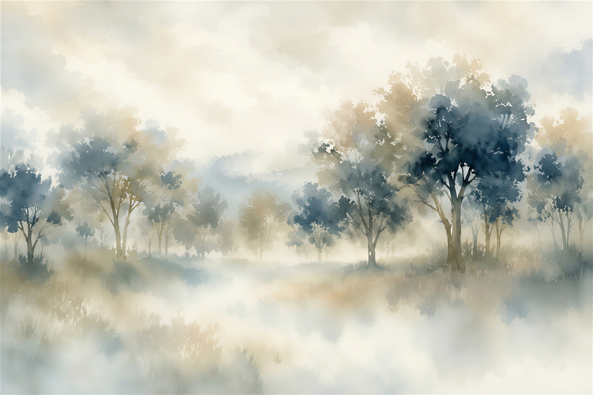 Fototapeten Wald im Nebel