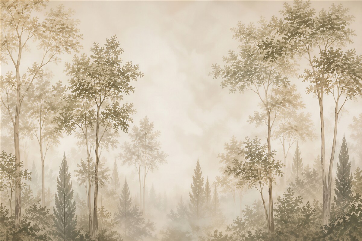 Fototapeten Wald im Nebel