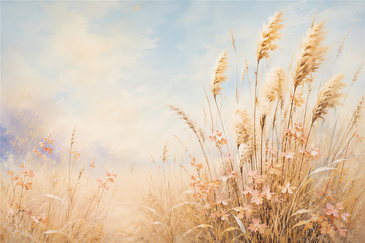 Fototapeten Wiesen mit Blumen