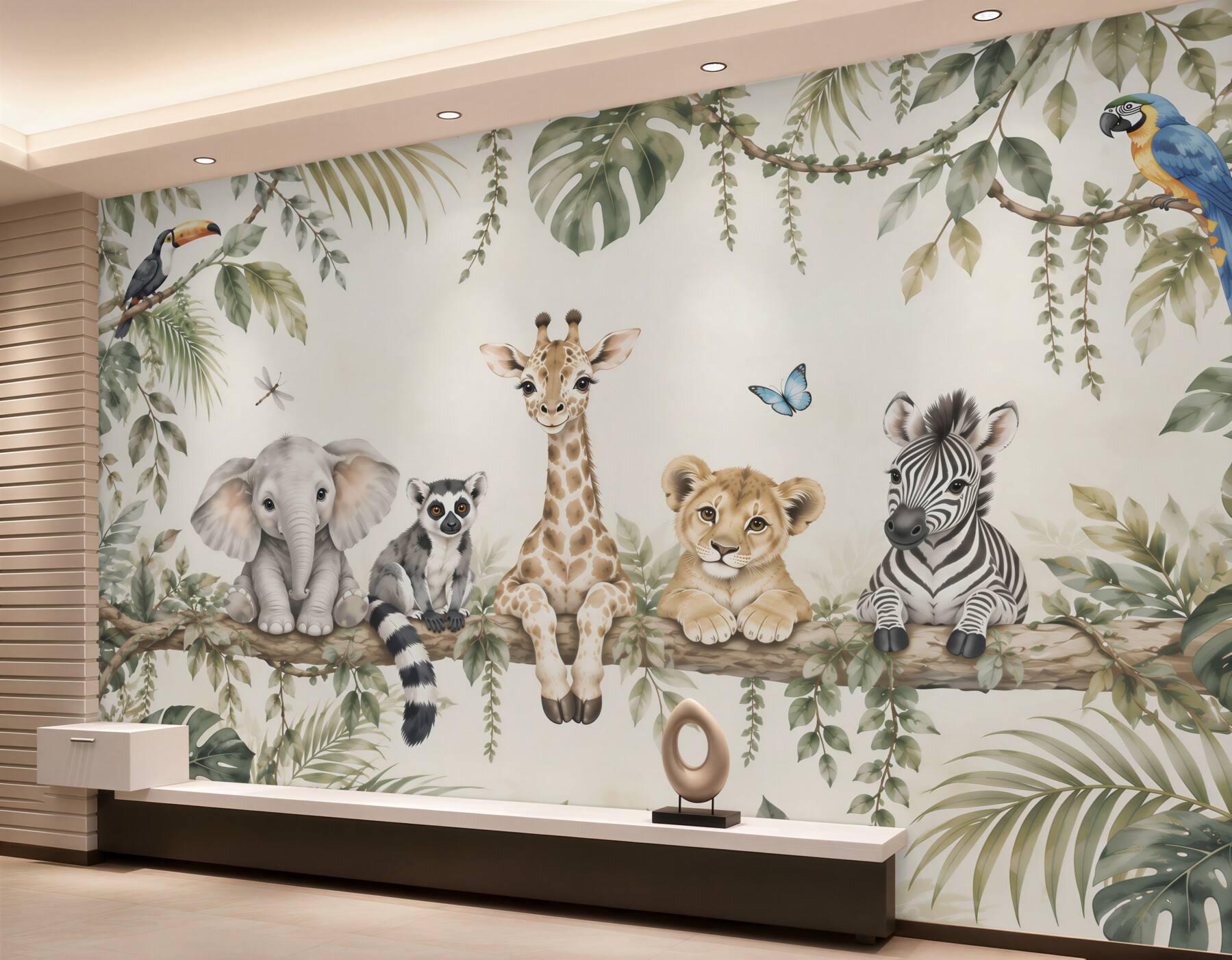 Fototapeten tropische Tiere für Kinder