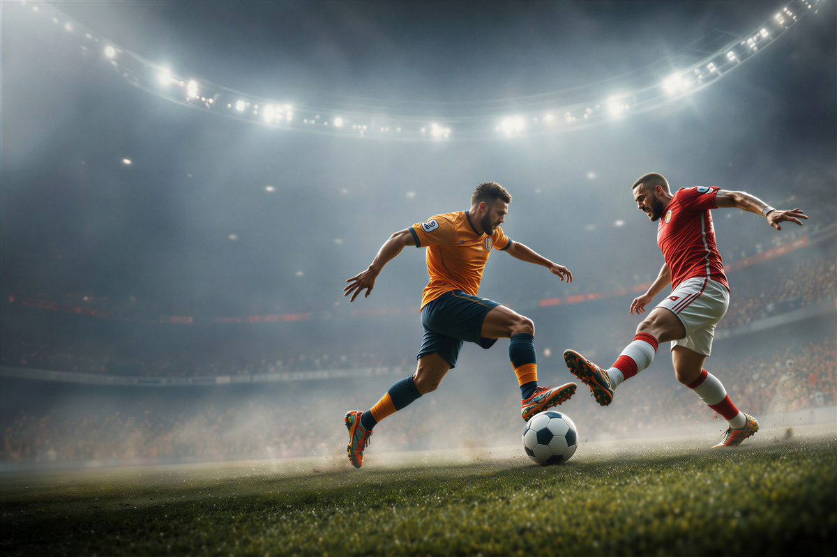 Fototapeten Fußball im Stadion