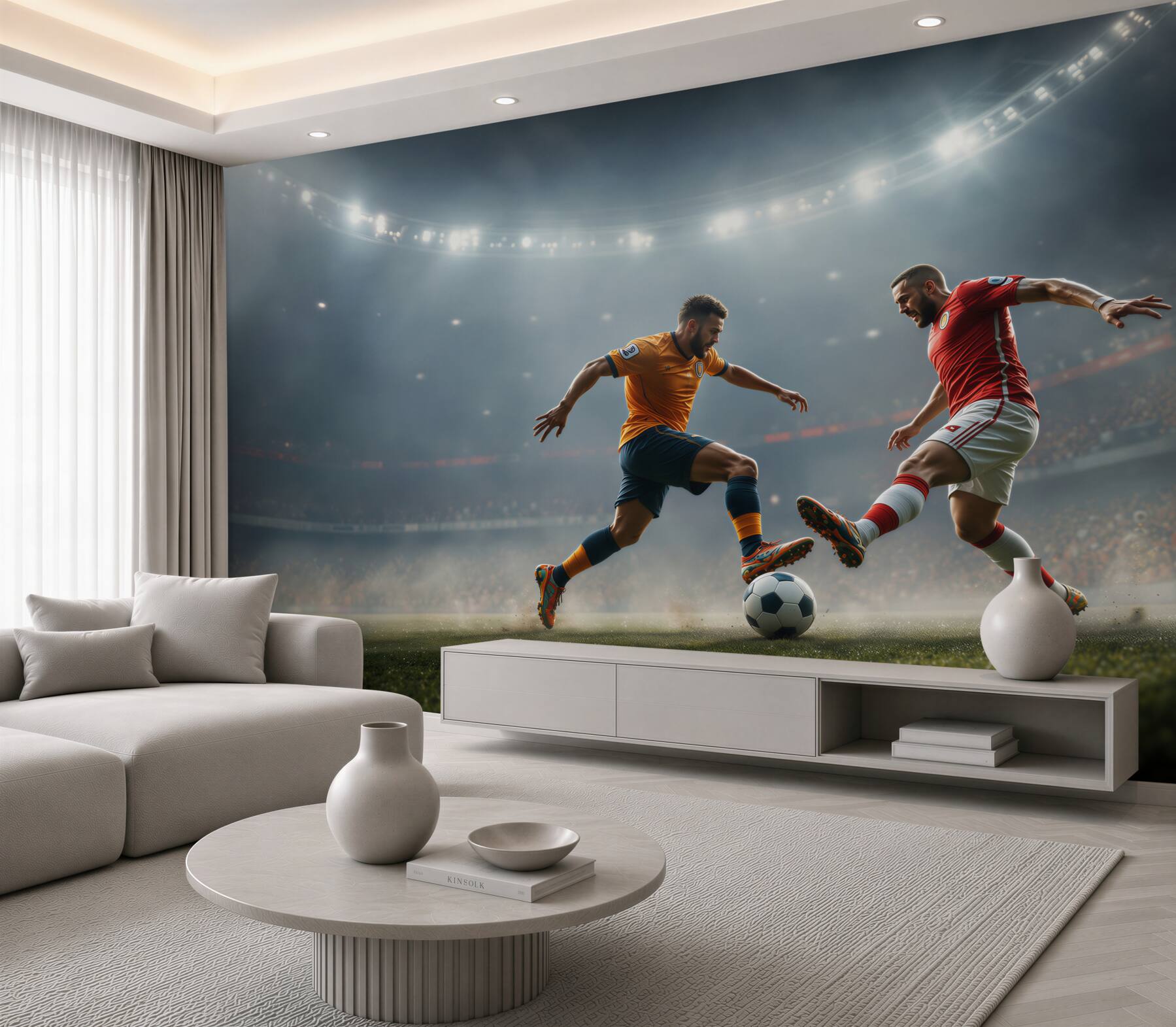 Fototapeten Fußball im Stadion