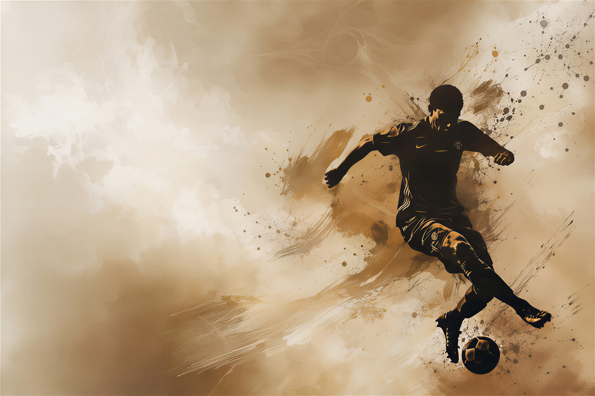 Fototapeten Fußballspieler in Aktion