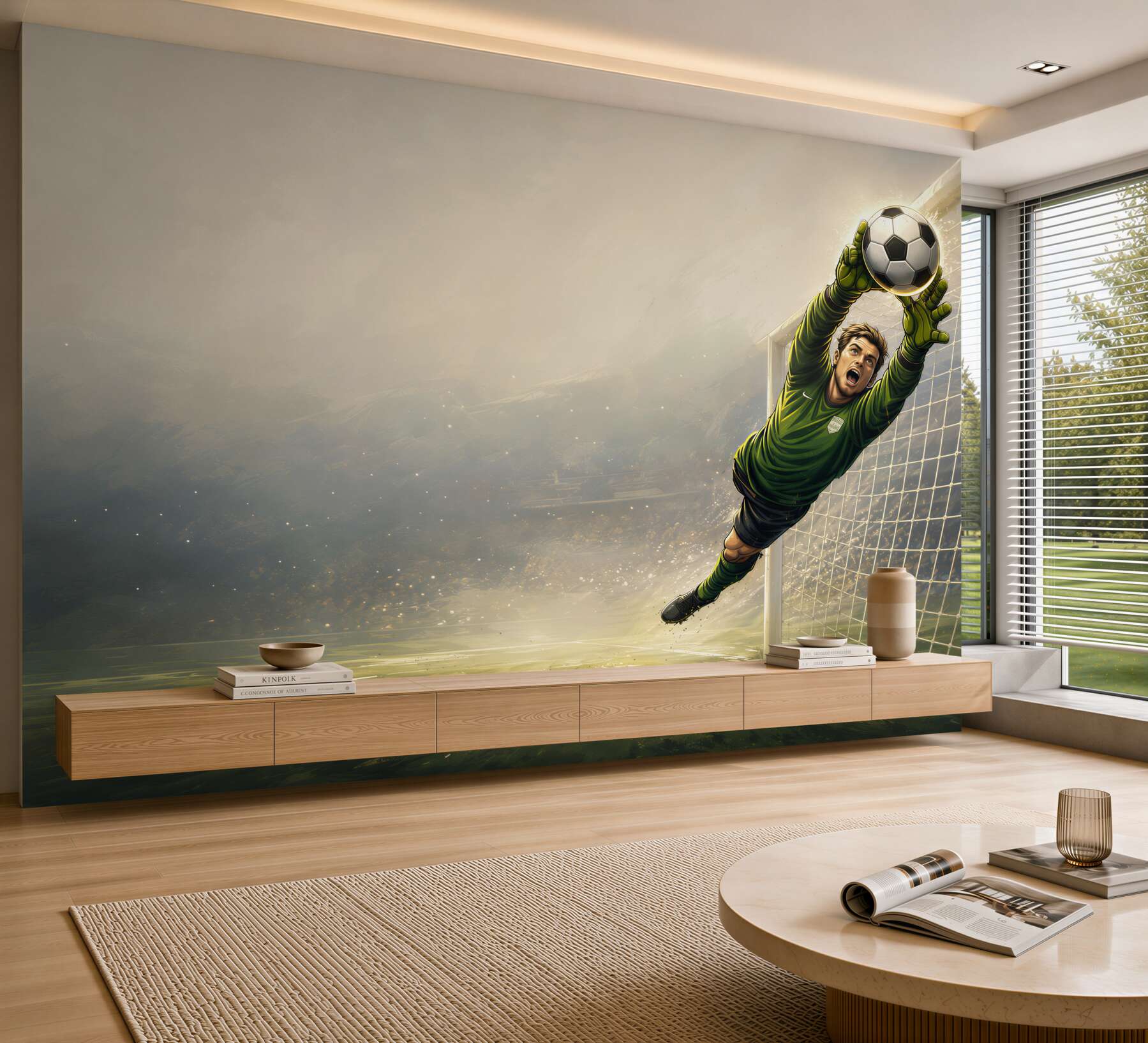 Fototapeten Fußballspieler in Aktion